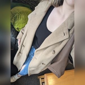 SOLD! Jones New York Wool Lined Tan Trench Coat